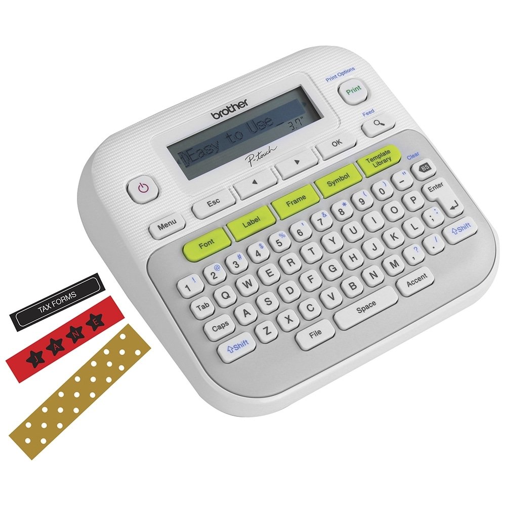 Rotulador Eletrônico Brother PTD210, Fitas 9mm e 12mm