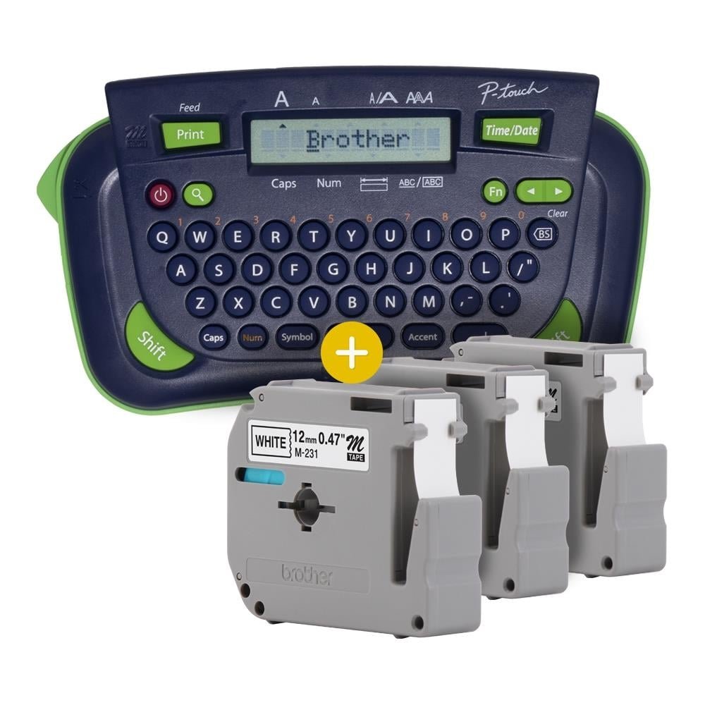 Rotulador Eletrônico Brother PT80BP, com 3 Fitas