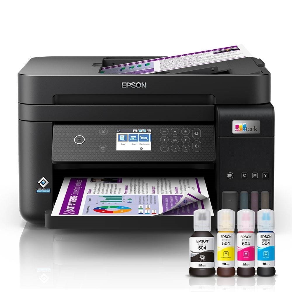 Multifuncional Epson L6270 Ecotank, Preta, Bivolt