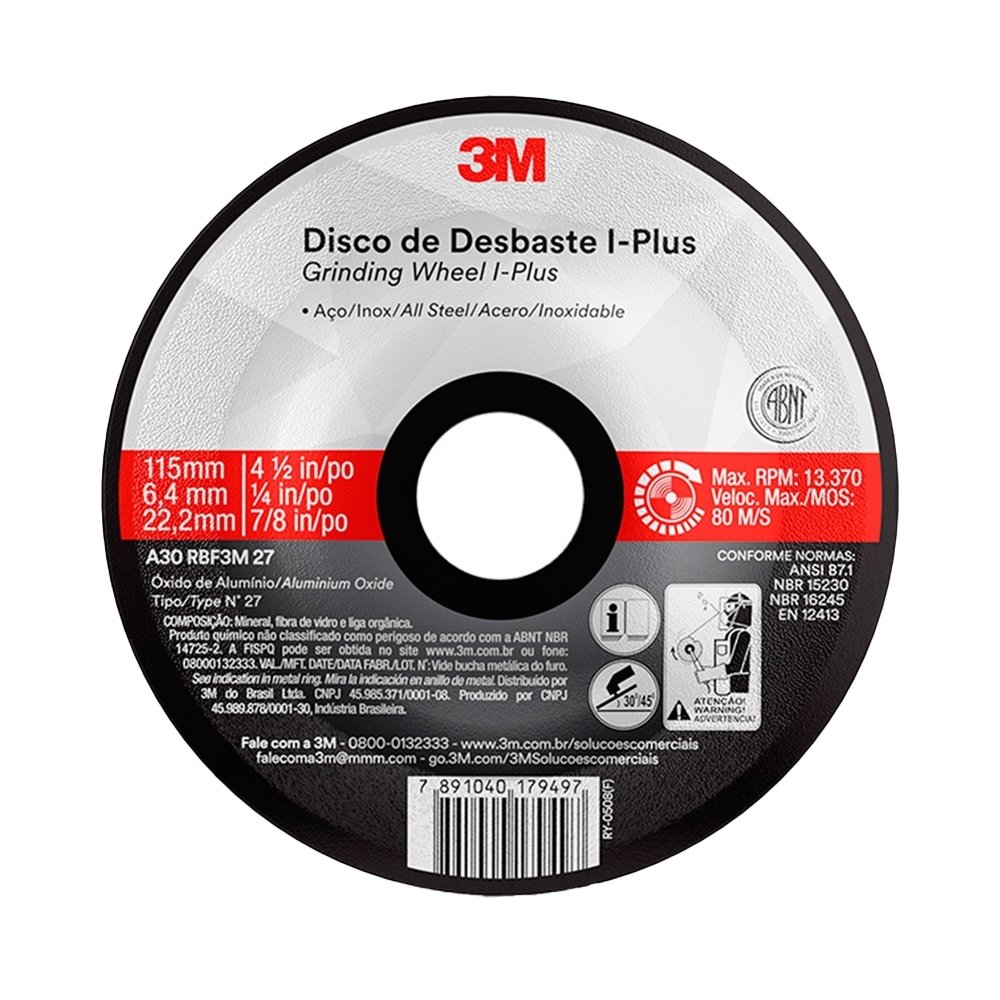 25 Discos Desbaste 3M I-PLUS 230X6 4X22MM