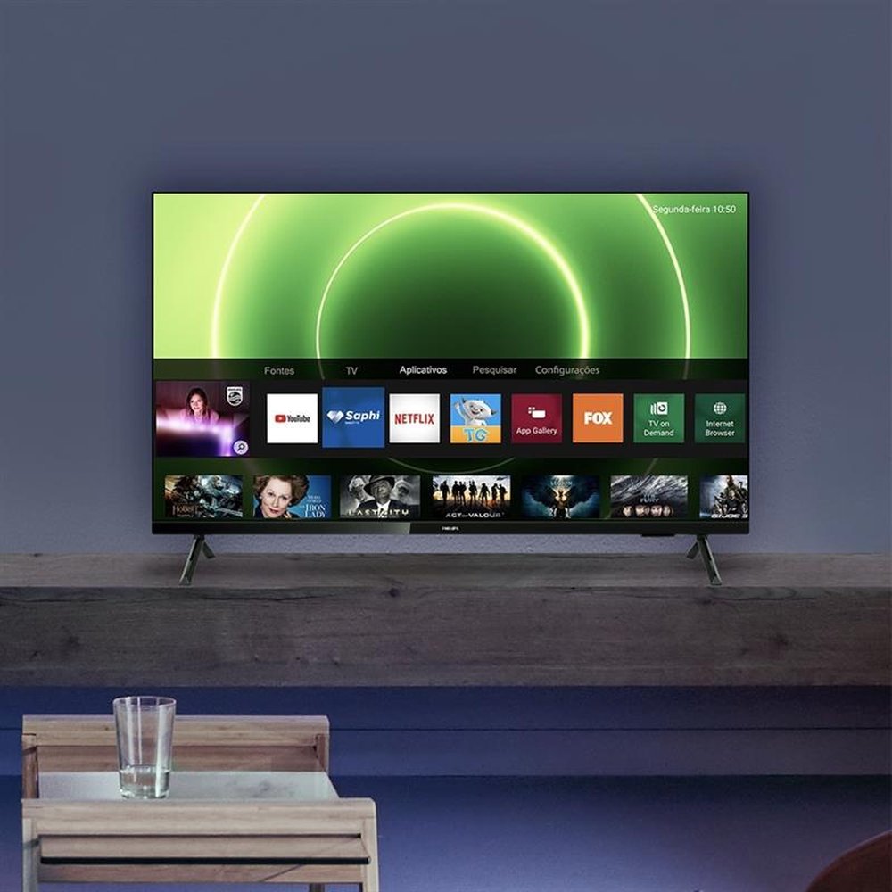 Smart TV LED 43" Philips 43PFG6825 HDR Plus Full HD com Wi-Fi, 1 USB, 3 HDMI, Sem Bordas, Controle com Botão Netf