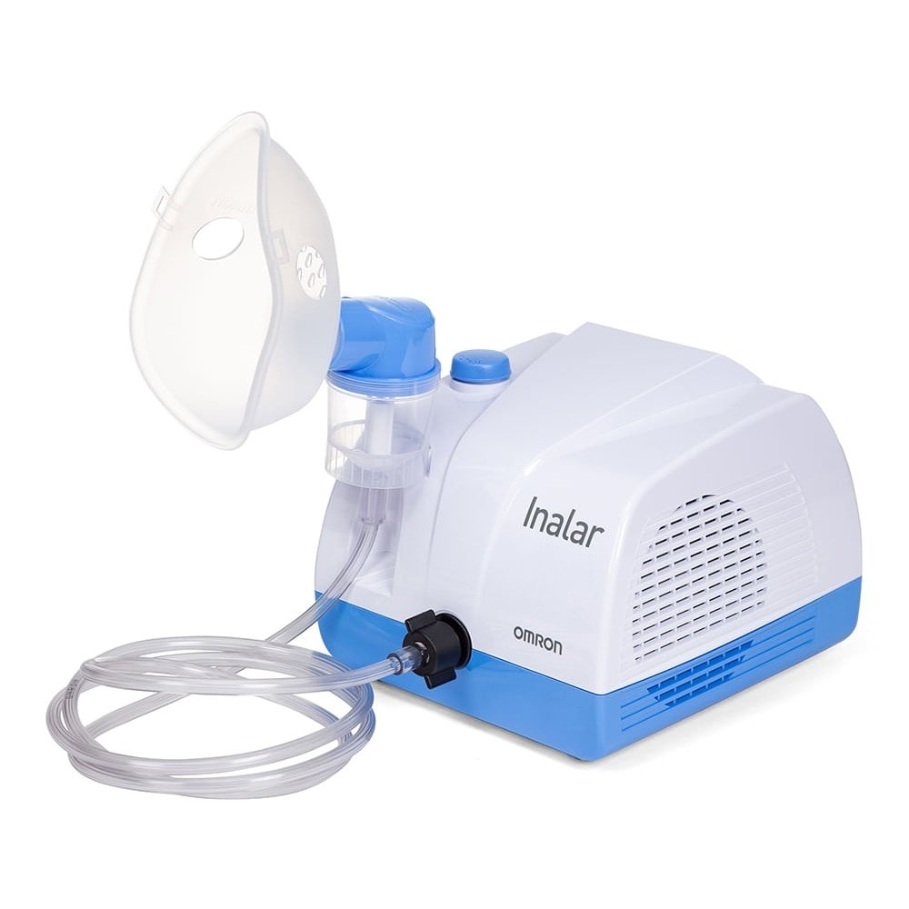 Inalador Compressor Omron Inalar NE-C701 Branco e Azul Bivolt