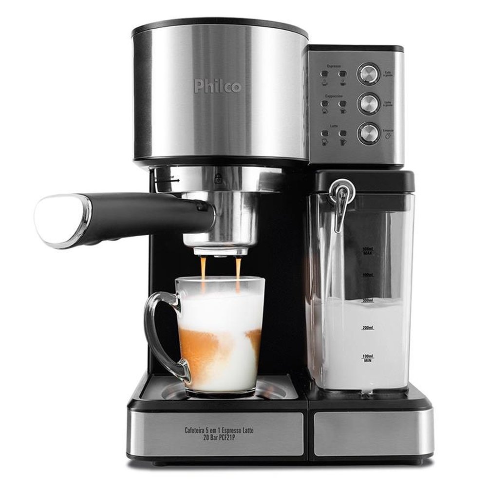 Cafeteira Philco Espresso Latte PCF21P, 5 em 1, 20 Bar, 1350W, 110V