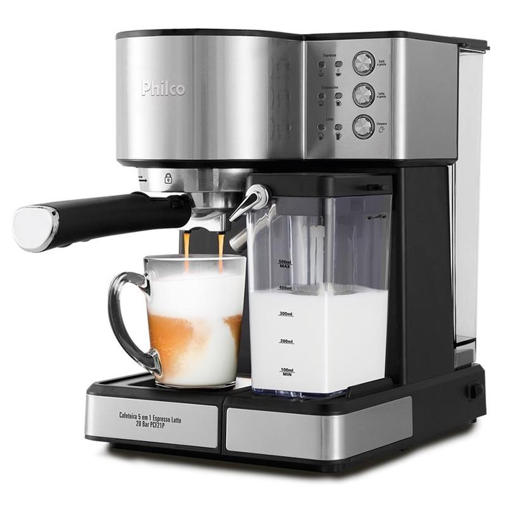 Cafeteira Philco Espresso Latte PCF21P, 5 em 1, 20 Bar, 1350W, 110V