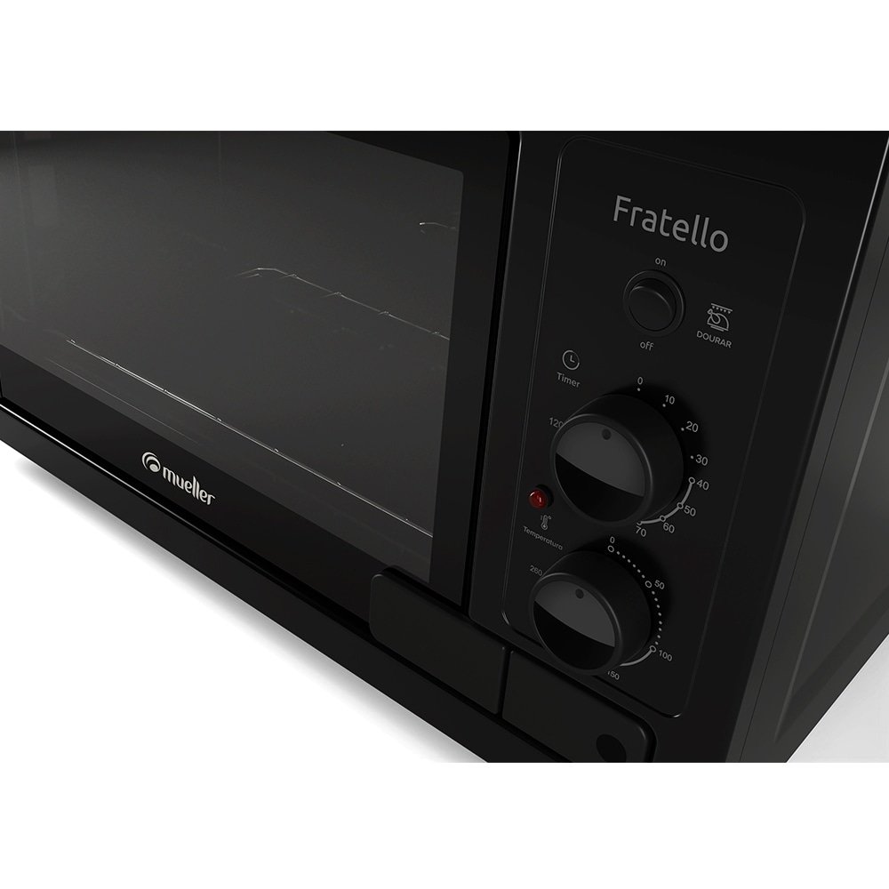 Forno Elétrico de Bancada Mueller 44 Litros, Fratello, Com Timer, Preto, 110V
