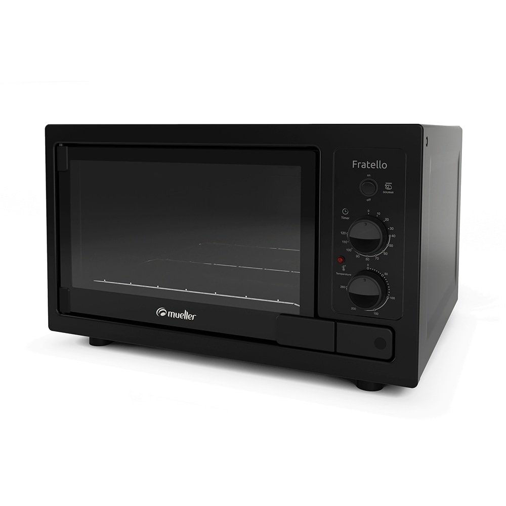 Forno Elétrico de Bancada Mueller 44 Litros, Fratello, Com Timer, Preto, 220V