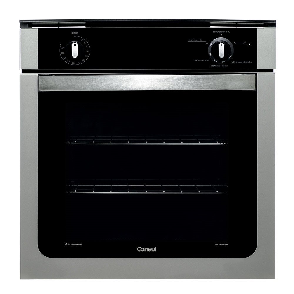 Forno a Gás de Embutir Consul 78L COA84BR, Prata, 220V
