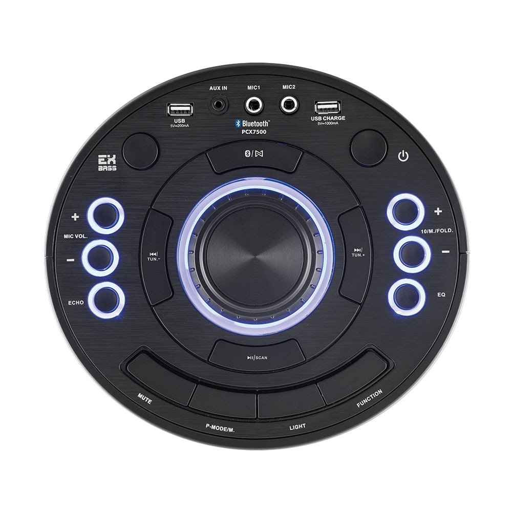 Caixa Amplificada Philco PCX7500, USB, Bluetooth, FM, Entrada Auxiliar, 400W RMS, Bivolt