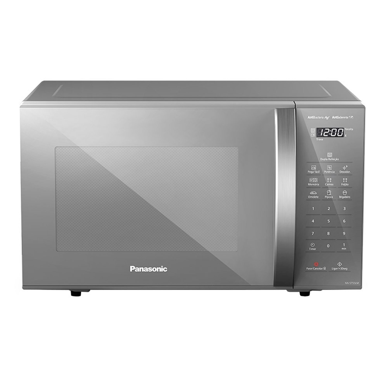 Micro-ondas Panasonic 27 Litros NN-ST55LMRUN, Prata/Cinza, 220V