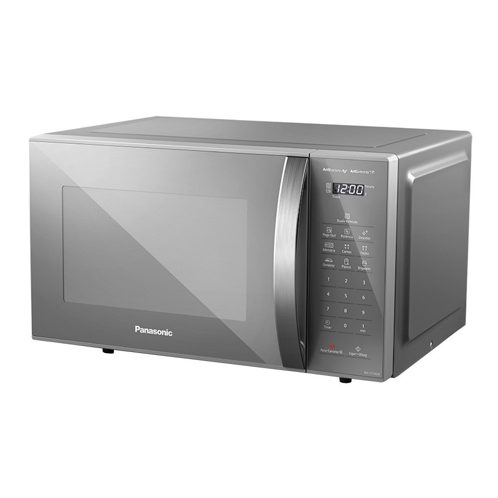 Micro-ondas Panasonic 27 Litros NN-ST55LMRUN, Prata/Cinza, 220V