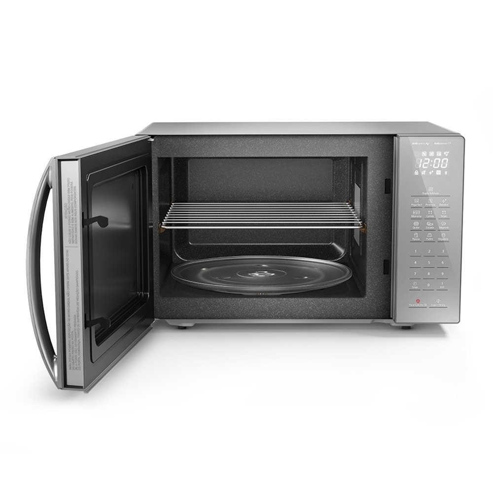 Micro-ondas Panasonic 34 Litros NN-ST67LSRUN, Porta Espelhada, Inox, 220V