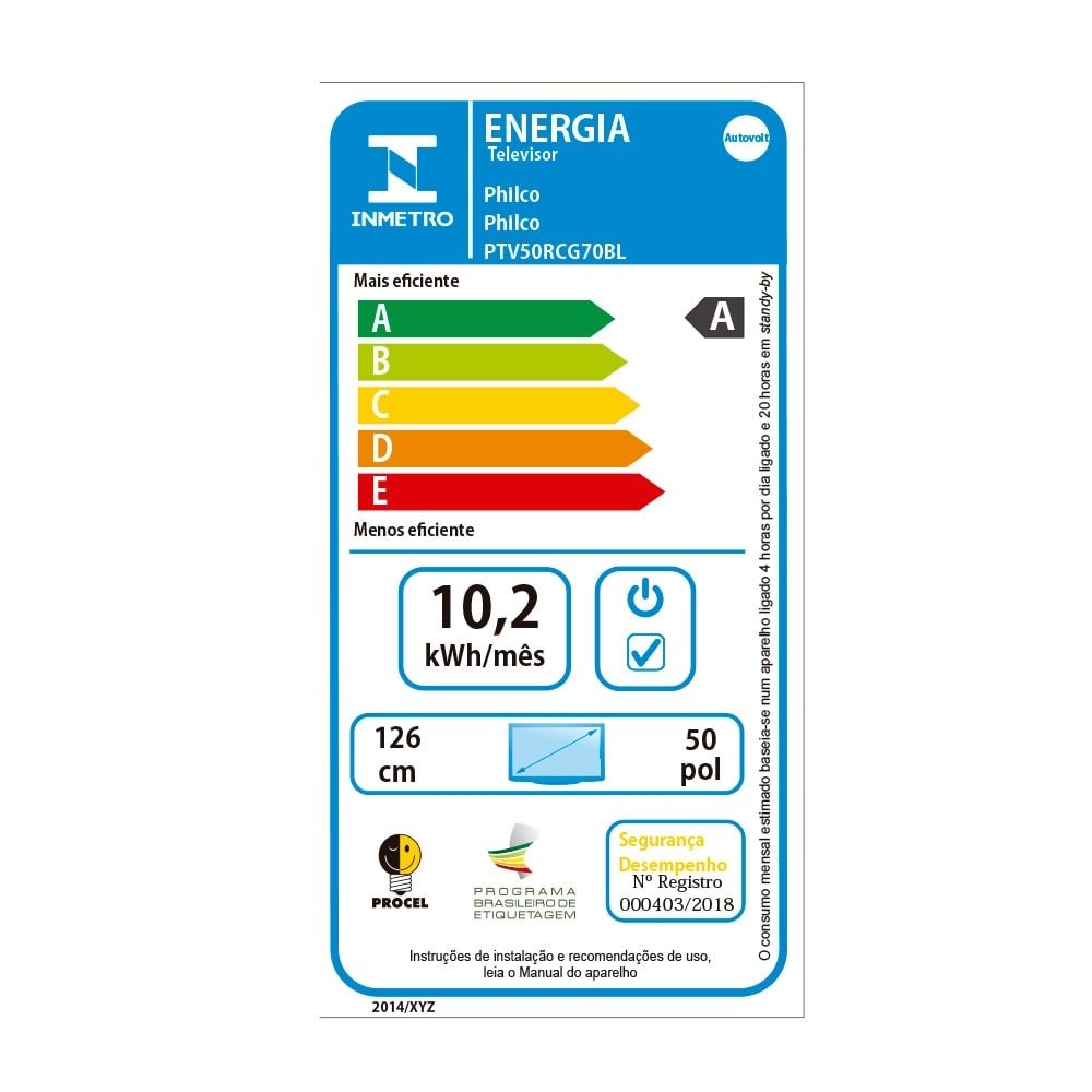 Smart TV LED 50" Philco PTV50RCG70BL 4K Ultra HD com Wi-Fi, 2 USB, 3 HDMI, Mídia Cast, Roku, Sleep Timer, 60Hz