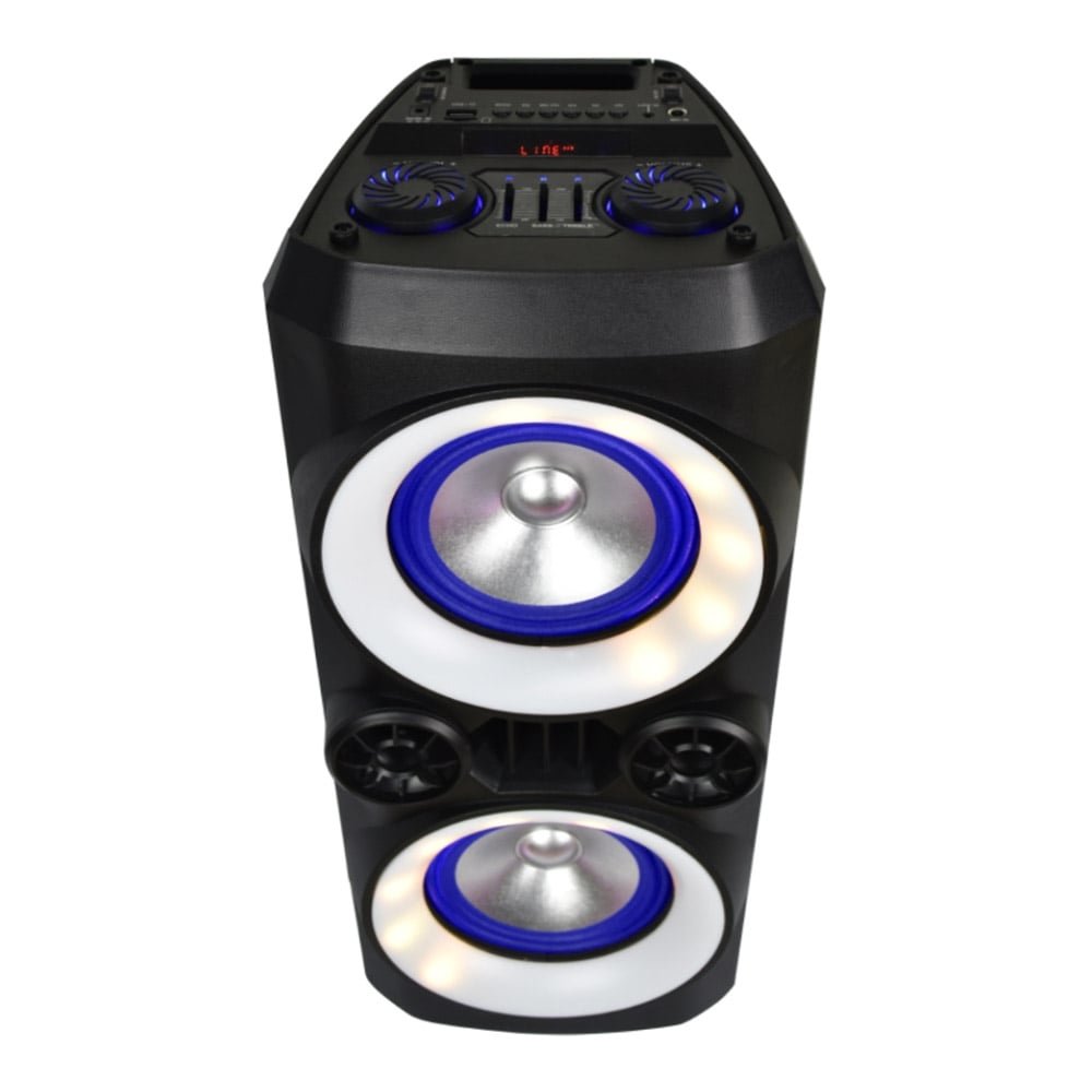 Caixa Amplificada Multilaser SP379, Entradas USB, Auxiliar, Cartão de Memória, Rádio FM, Bluetooth, 300W RMS