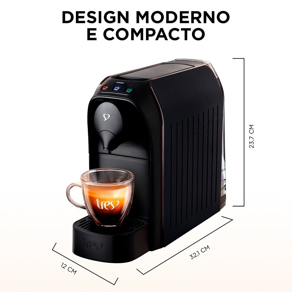 Cafeteira Expresso 3 Corações Passione Preto 110V