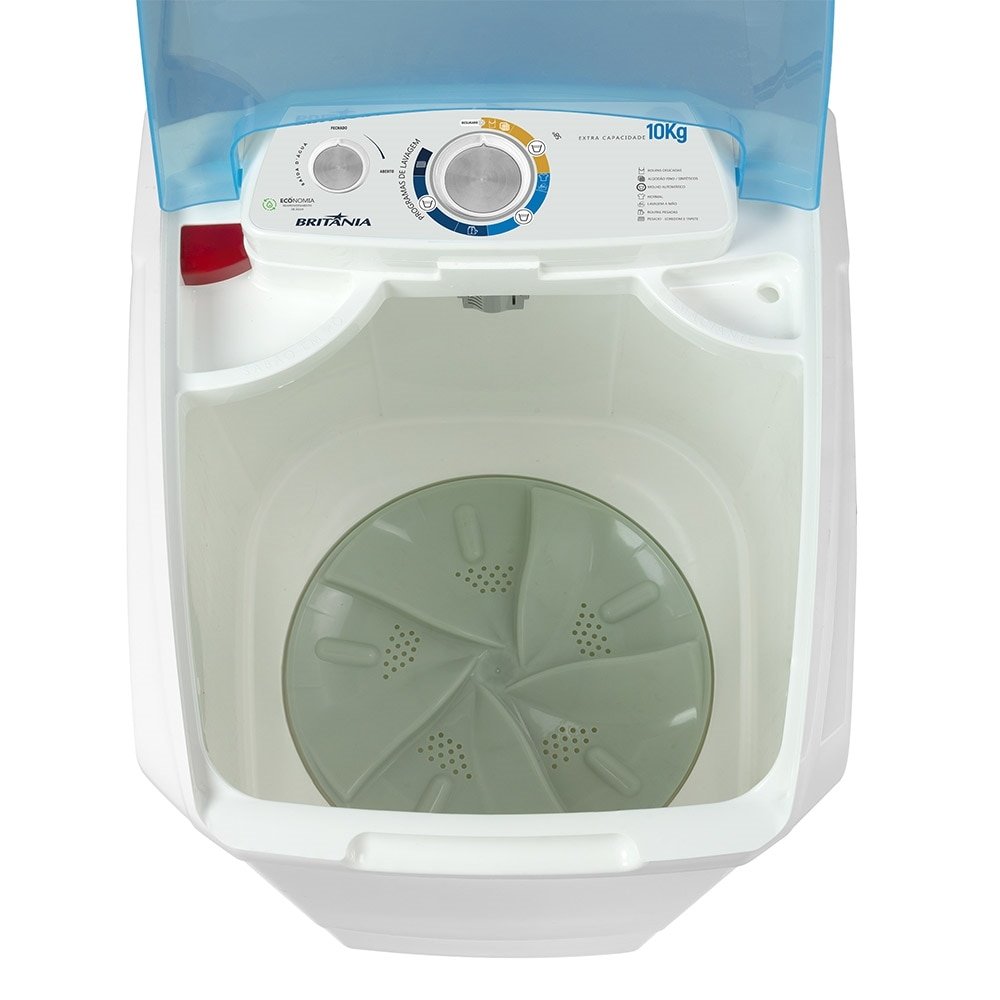 Tanquinho/Máquina de Lavar Roupas Semi-automática 10Kg Britânia BLRS10B, Branca, 110V