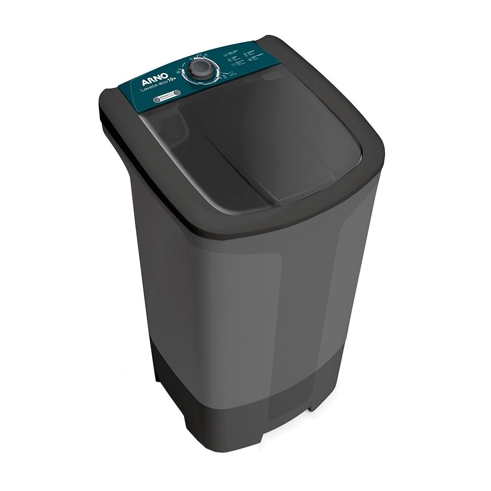 Tanquinho/Máquina de Lavar Roupas Semi-automática 10kg Arno - , Lavete Eco 10+ ML81, Cinza/Verde, 110V