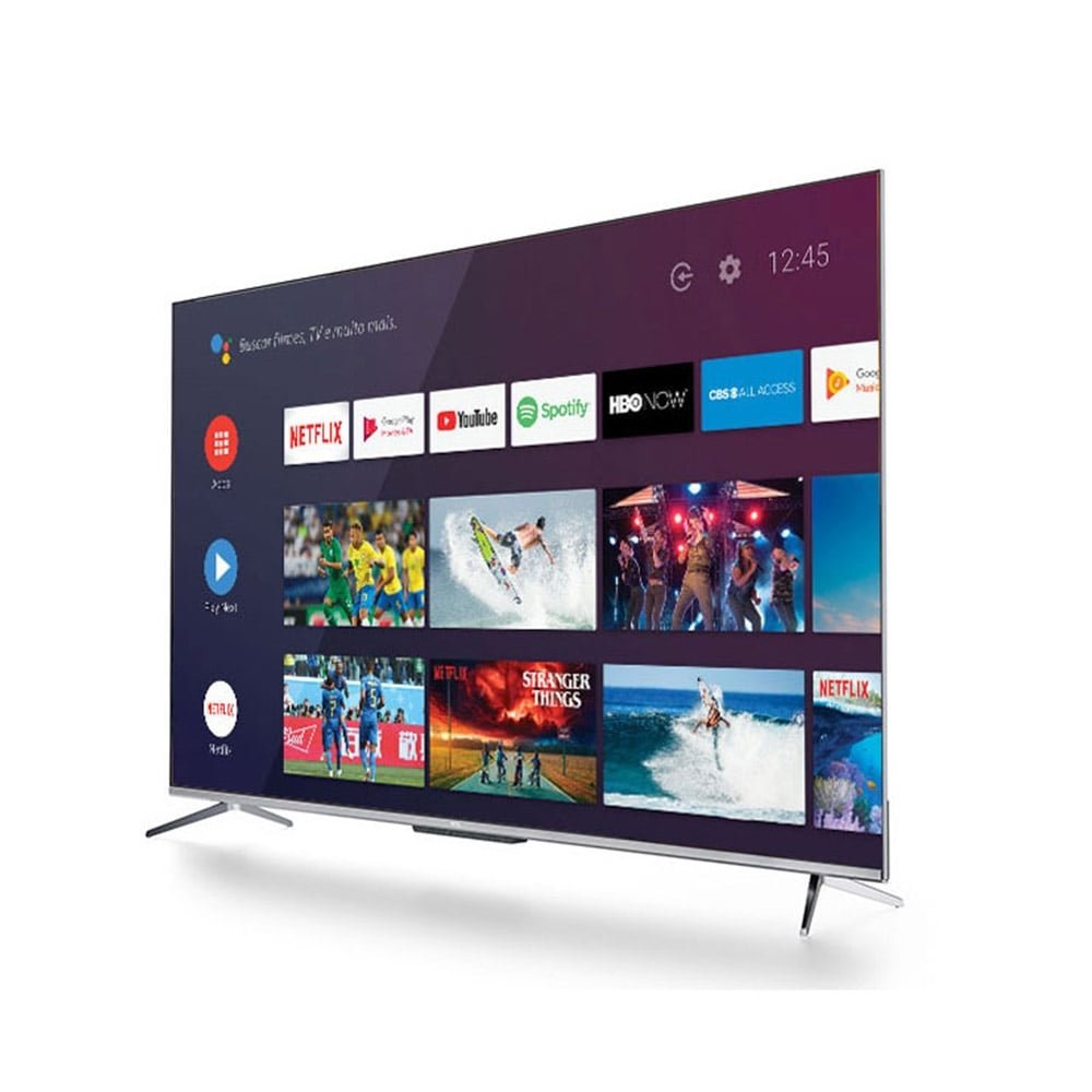 Smart TV LED 55" TCL 55P715 4K HDR com Wi-Fi, 2 USB, 3 HDMI, Android, Bluetooth, Comando de Voz, Google Assistant, 60Hz