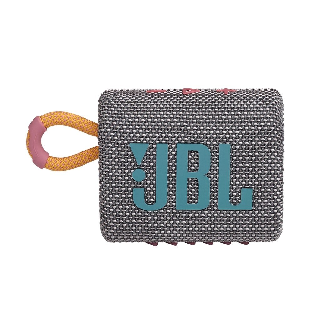 Caixa de Som Bluetooth JBL GO 3, Bateria de até 5h, À Prova D'Água, Cinza