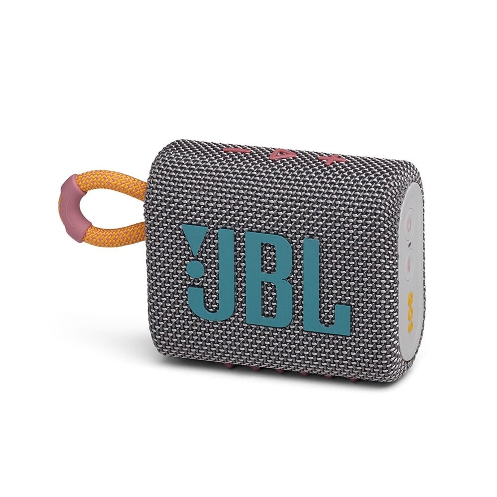 Caixa de Som Bluetooth JBL GO 3, Bateria de até 5h, À Prova D'Água, Cinza