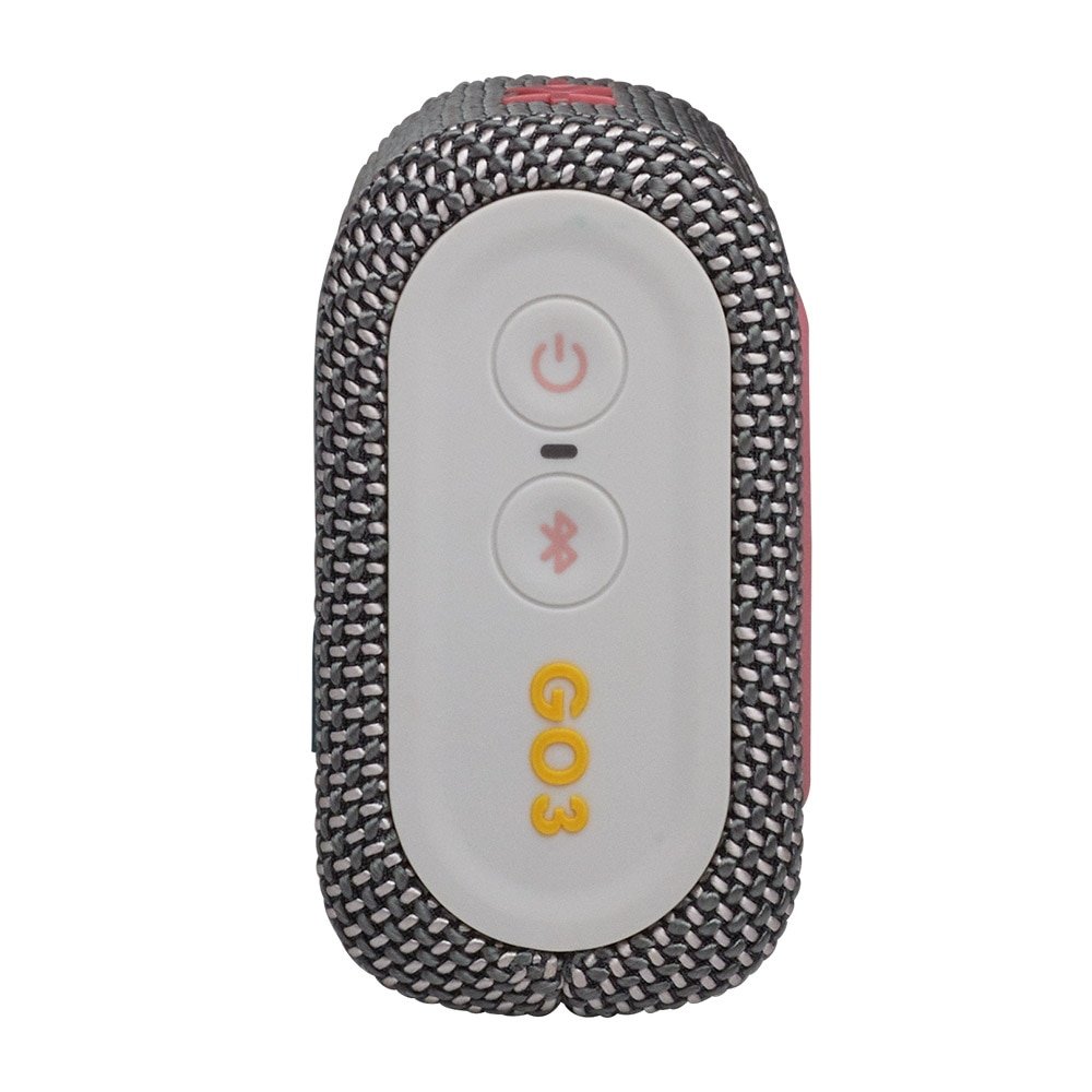 Caixa de Som Bluetooth JBL GO 3, Bateria de até 5h, À Prova D'Água, Cinza