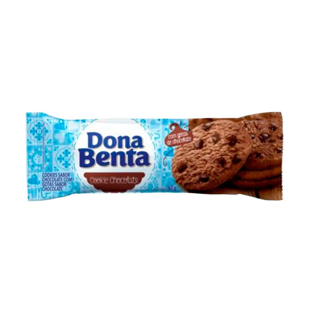 Biscoito Dona Benta Cookies Chocolate 60g Embalagem com 64 Unidades