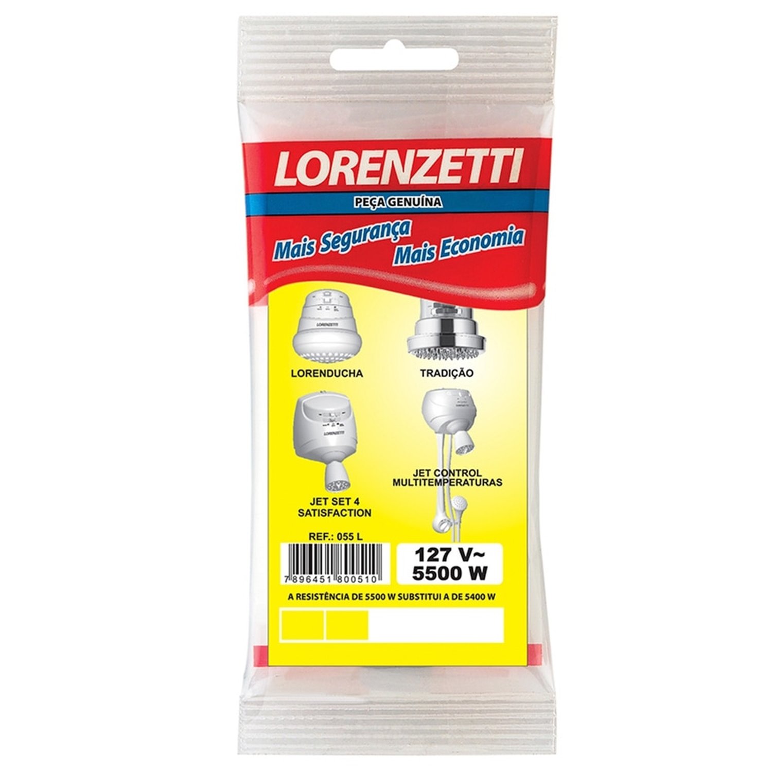 Resistência para Chuveiro Lorenzetti Tradição TR/J4/LR 5500W 110V