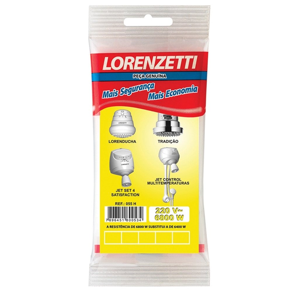 Resistência para Chuveiro Lorenzetti Tradição TR/J4/LR 6800W 220V