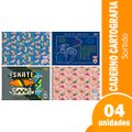 Caderno Espiral Tilibra Cartografia  Capa Dura sem Seda Pepper 80 Folhas - Embalagem com 4 Unidades (Sortidos)