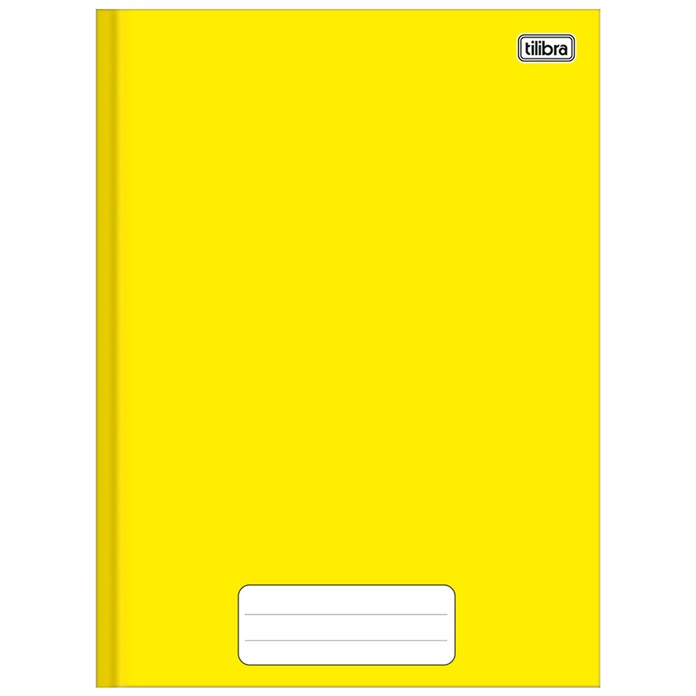Caderno Costurado Tilibra Universitário Capa Dura Pepper Amarelo 80 Folhas Embalagem com 5 Unidades