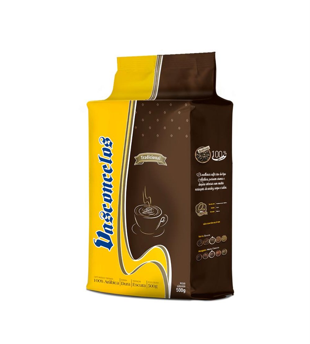 Café Vasconcelos A Vácuo Tradicional 500g - 10 Unidades
