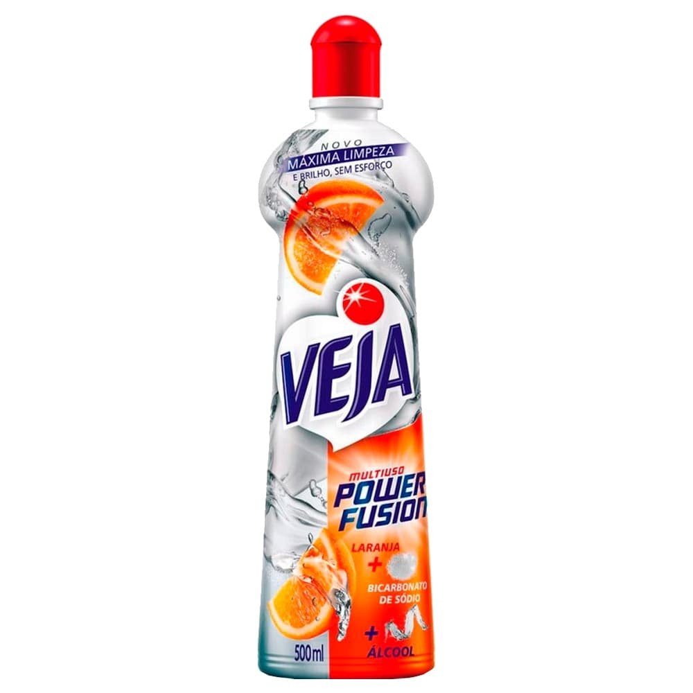 Limpador Veja Multi Uso Power Fusion Laranja 500ml - Embalagem com 24 Unidades