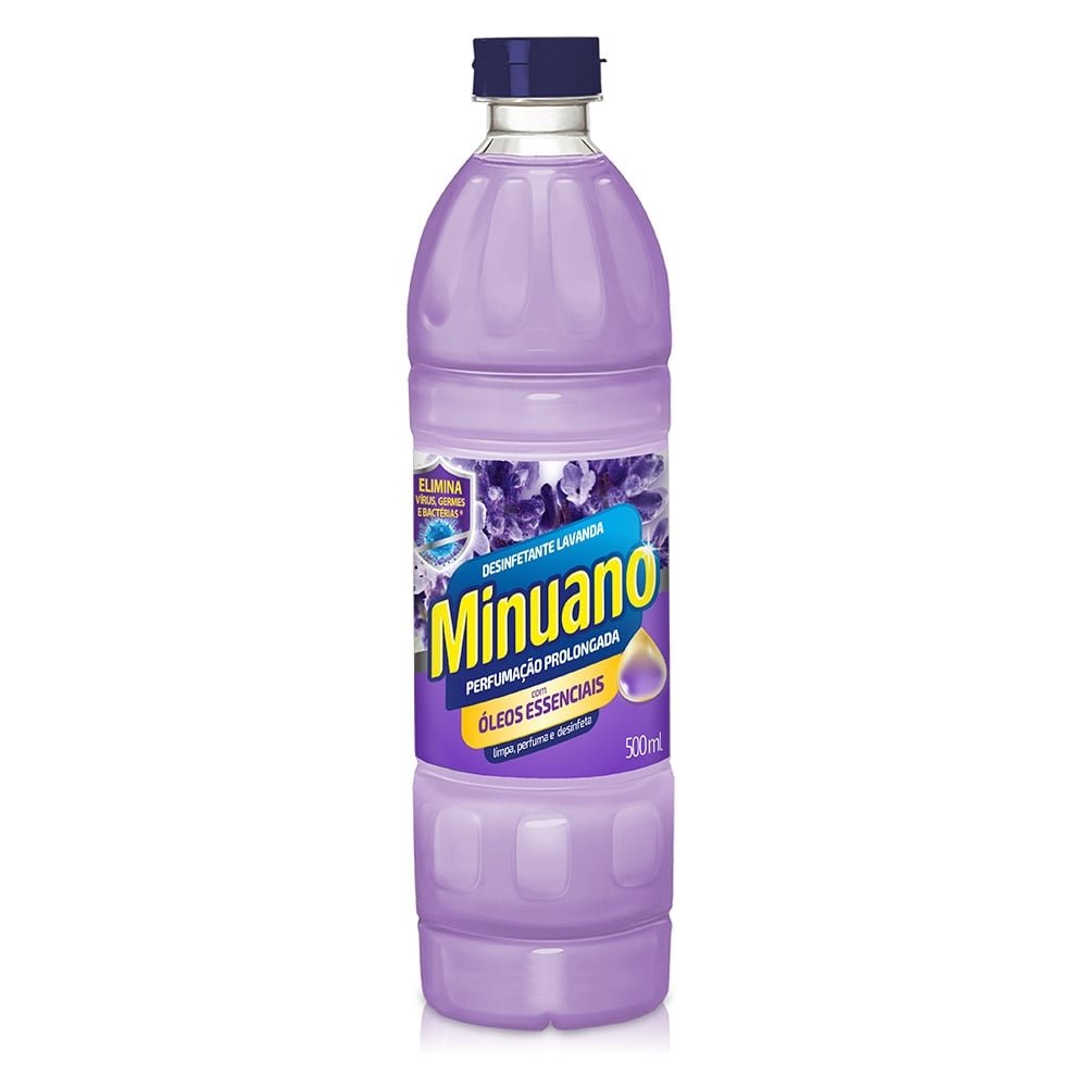 Desinfetante Minuano Lavanda 500ml - Embalagem com 24 Unidades
