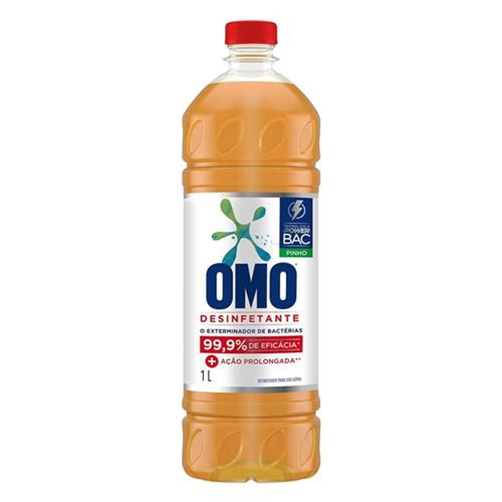 Desinfetante Omo Pinho 1L - Embalagem com 12 Unidades