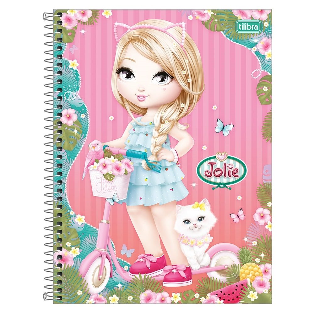 Caderno Capa Dura Universitário Jolie 320 Folhas 16 Matérias 2 Unidades - Tilibra