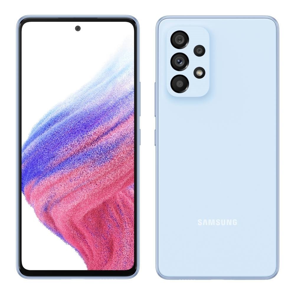 Smartphone Samsung Galaxy A53, Azul, Tela 6.5", 5G+Wi-Fi+NFC, And. 12, Câm. Tras. de 64+12+5+5MP, Frontal 32MP, 8GB RAM, 128GB