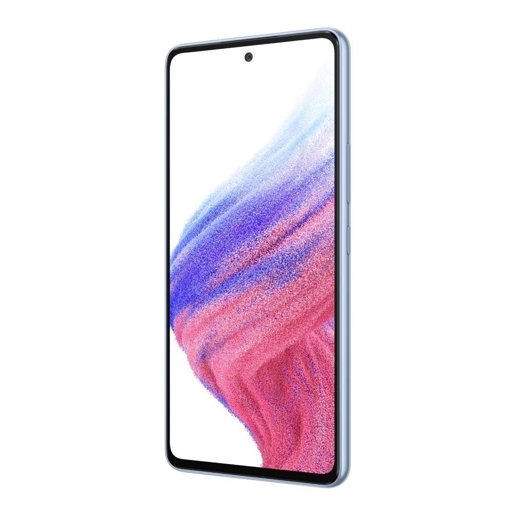 Smartphone Samsung Galaxy A53, Azul, Tela 6.5", 5G+Wi-Fi+NFC, And. 12, Câm. Tras. de 64+12+5+5MP, Frontal 32MP, 8GB RAM, 128GB