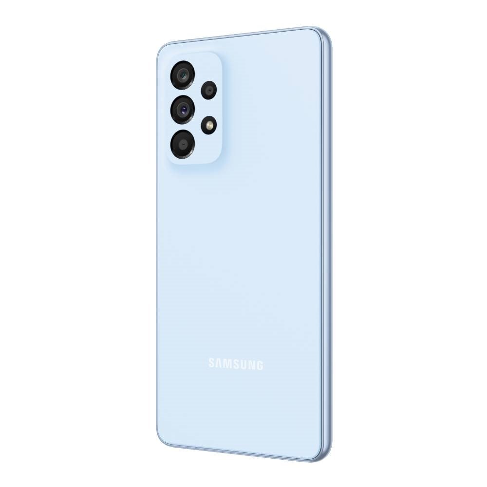 Smartphone Samsung Galaxy A53, Azul, Tela 6.5", 5G+Wi-Fi+NFC, And. 12, Câm. Tras. de 64+12+5+5MP, Frontal 32MP, 8GB RAM, 128GB