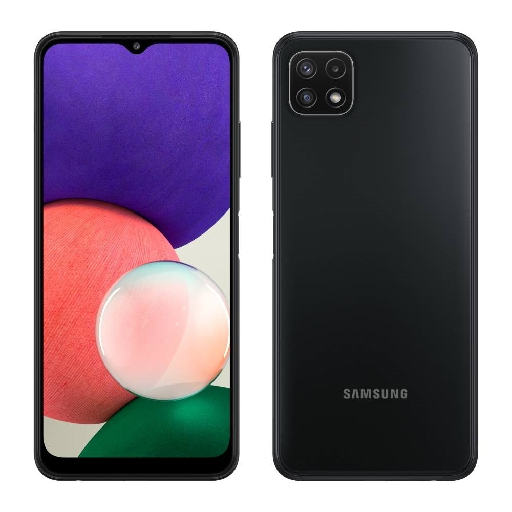 Smartphone Samsung Galaxy A22, Cinza, Tela 6.6", 5G+Wi-Fi+NFC, And. 11, Câm. Tras. de 48+5+2MP, Frontal de 8MP, 4GB RAM, 128GB