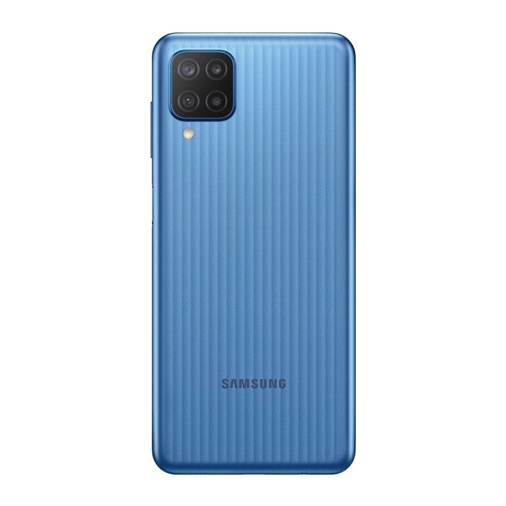 Smartphone Samsung Galaxy M12 Azul, Tela 6.5", 4G+Wi-Fi+NFC, And. 11, Câm. Tras. de 48+5+2+2MP, Frontal de 8MP, 4GB RAM, 64GB