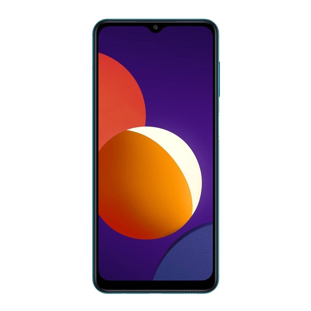 Smartphone Samsung Galaxy M12 Verde, Tela 6.5" | 4G+Wi-Fi+NFC, And. 11, Câm. Tras. em 48+5+2+2MP, Frontal de 8MP, 4GB RAM, 64G