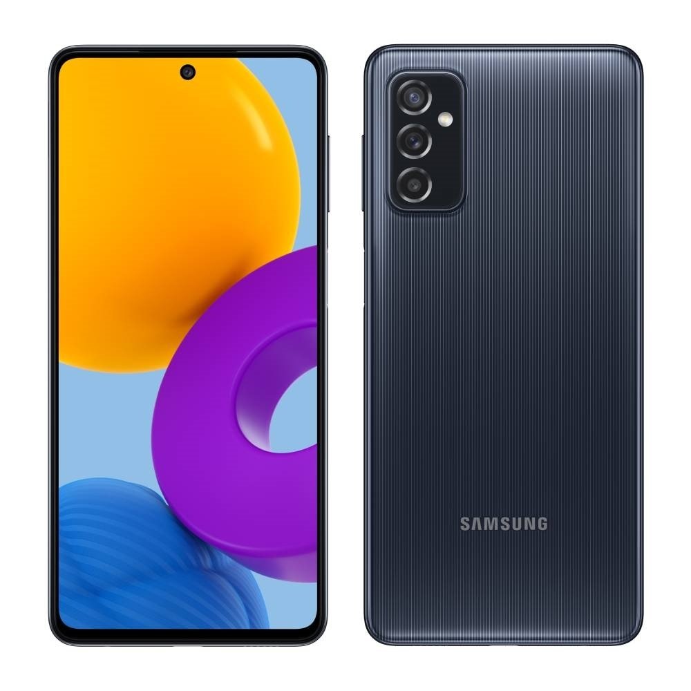 Smartphone Samsung Galaxy M52 Preto, Tela 6.7", 5G+Wi-Fi+NFC, And. 11, Câm. Tras. de 64+12+5MP, Frontal de 32MP, 6GB RAM, 128G