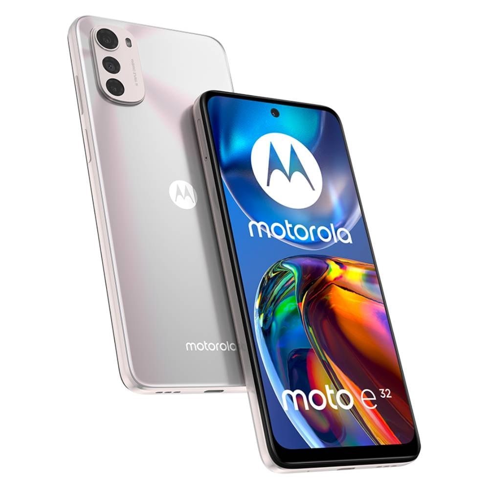 Smartphone Motorola Moto E32 Rosê, Tela de 6.5", 4G+Wi-Fi, And. 11, Câm. Tras. de 16+2+2MP, Frontal 8MP, 4GB RAM, 64GB