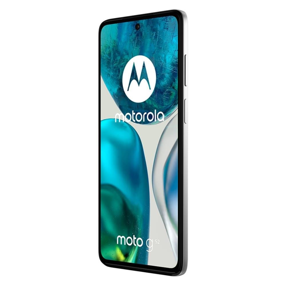 Smartphone Motorola Moto G52 Branco, Tela de 6.6" - 4G+Wi-Fi+NFC, And. 12, Câm. Tras. - 50+8+2MP, Frontal 16MP, 4GB RAM, 128GB
