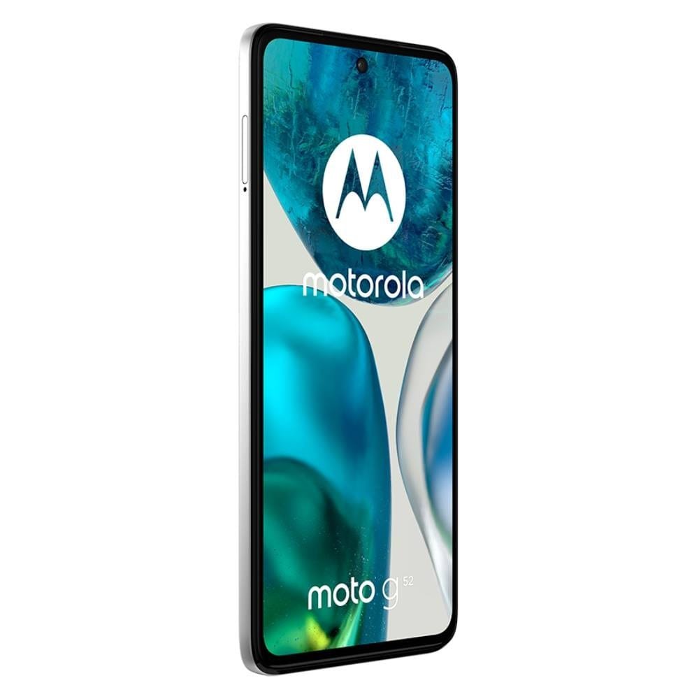 Smartphone Motorola Moto G52 Branco, Tela de 6.6" - 4G+Wi-Fi+NFC, And. 12, Câm. Tras. - 50+8+2MP, Frontal 16MP, 4GB RAM, 128GB