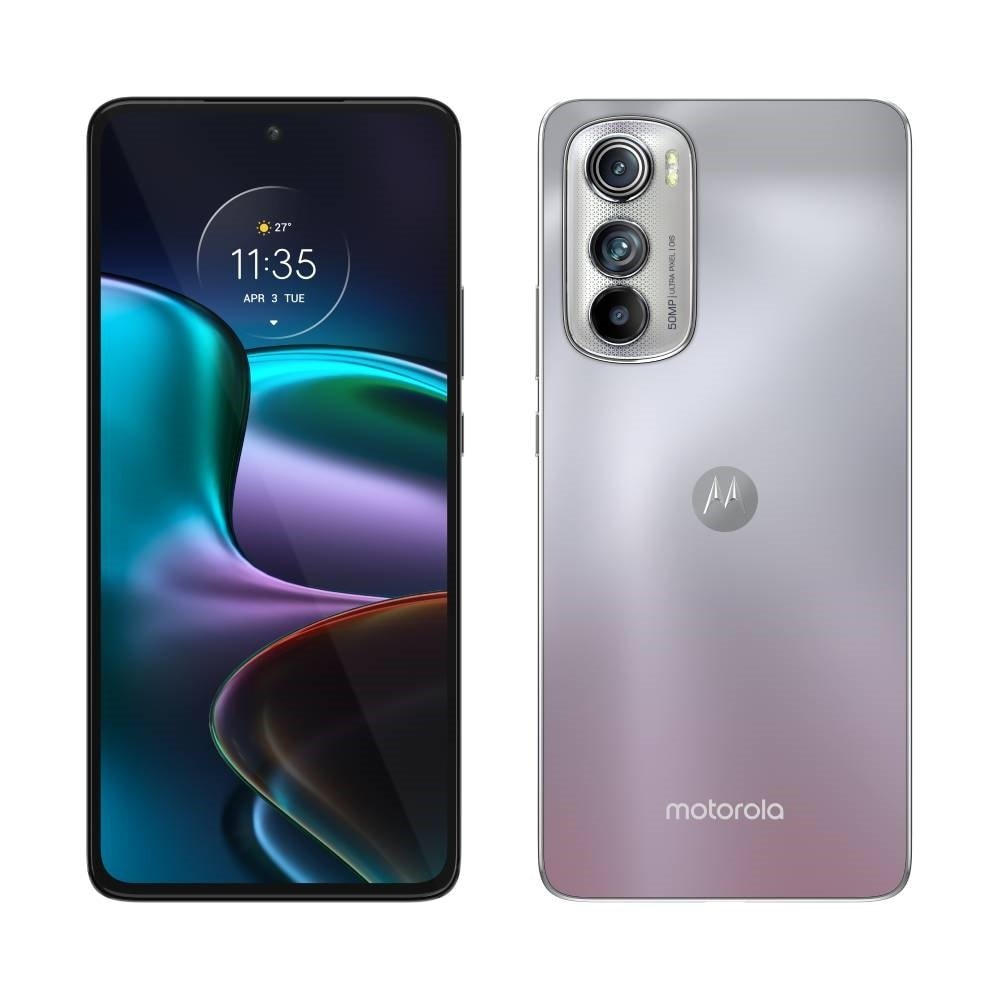 Smartphone Motorola Edge 30 Rosê, Tela de 6.5", 4G+Wi-Fi+NFC, And. 12, Câm. Tras. de 50+50+2MP, Frontal 32MP, 8GB RAM, 256GB