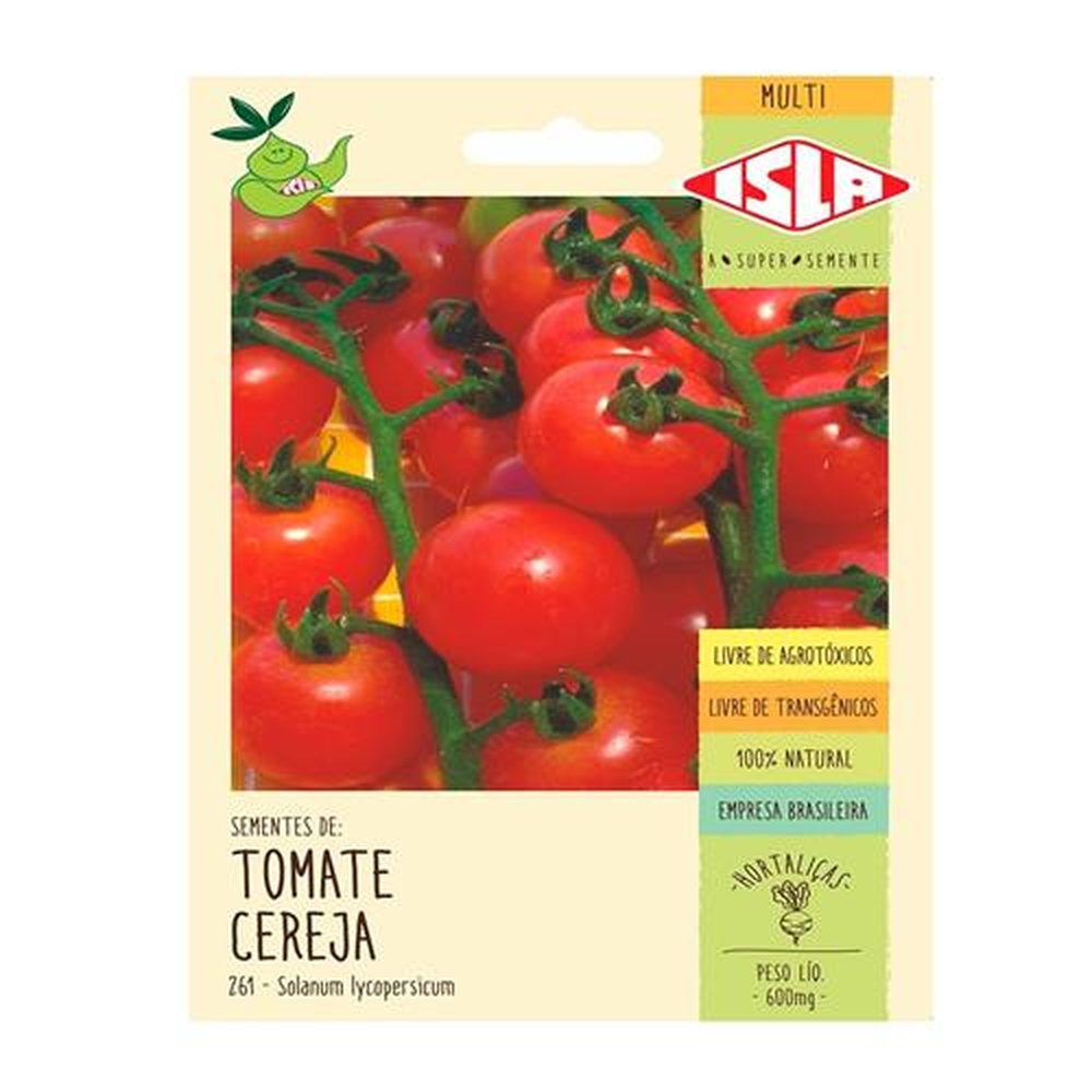 Sementes Isla Tomate Cereja Vermelho 0,6g Embalagem c/ 20 unidades