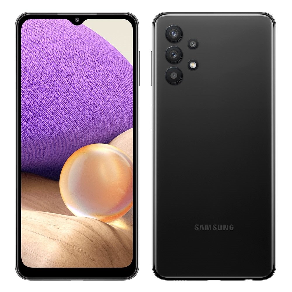 Smartphone Samsung Galaxy A32 Preto, Tela 6.4", 4G+Wi-Fi+NFC, Android 11, Câm. Tras. 64+8+5+5MP, Frontal 20MP, 4GB RAM, 128GB