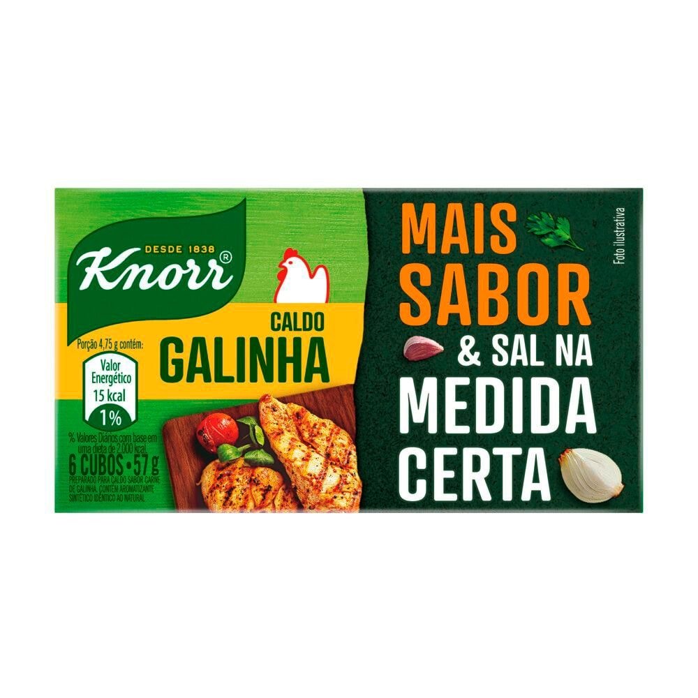 Caldo de Galinha Knorr 57g - Embalagem com 10 Unidades