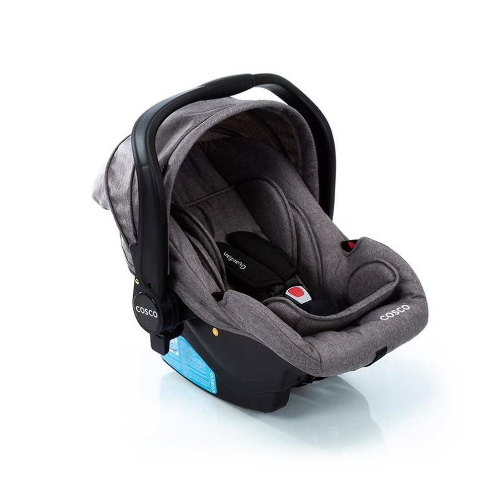 Carrinho de Bebê Cosco Poppy Trio Reversível com Função Moisés + Bebê Conforto, Cinza Mescla