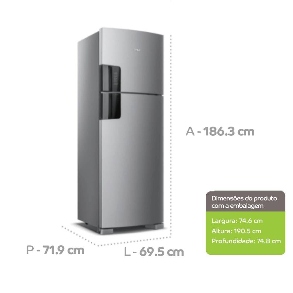 Geladeira/Refrigerador Consul 450 Litros CRM56HK | Frost Free, Painel Eletrônico Externo, Espaço Flex, Inox, 110V